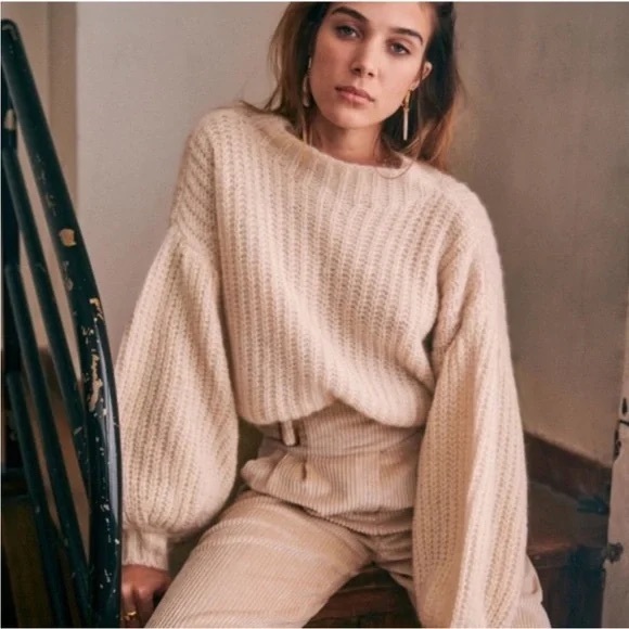 NWT Sezane OLRIC Sweater rose pale szXS - Picture 2 of 4